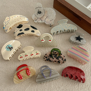 Tulip hair clip for women cute puppy shark clip high-end small grab clip internet celebrity ins head clip headdress