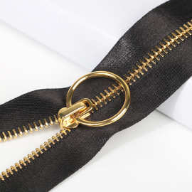 5号金属欧款牙拉链闭尾50cm黄铜拉锁 服装箱包拉链条批发zipper