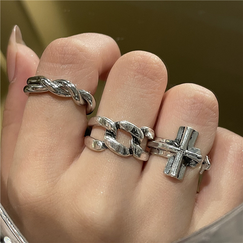Wholesale Jewelry Simple Cross Winding Opening Ring Nihaojewelry display picture 2