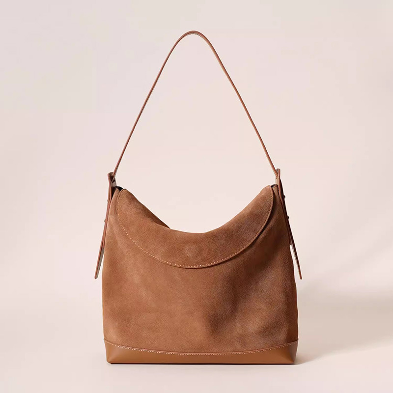 2024 New Cowhide Women's Underarm Bag Fashion and Casual Versatile One Shoulder Women's Bag Genuine Leather Retro Crossbody Tote Bag