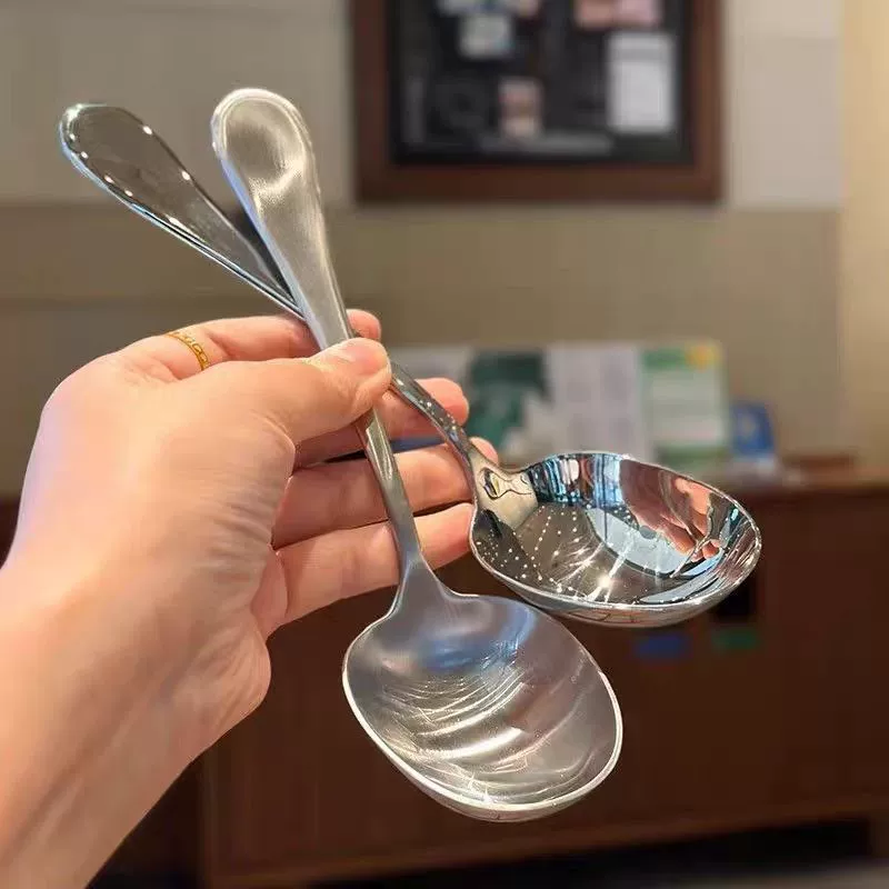 Новый стиль из нержавеющей стали большой рот суп сушеный рис ложка длинная ручка большая лапша каша ложка ложка ложка