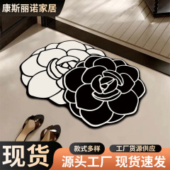 批发法式浴室地垫家用硅藻泥软垫卫生间门口脚垫厕所防滑地毯轻奢