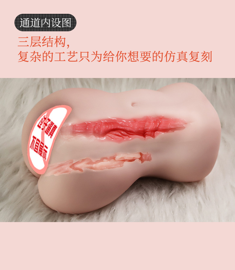 Jiuai Xiaoboli Male Masturbator Mold, Realistic Vaginal and Anal Entry, Manual TPE Half-Body Model — detail image 4