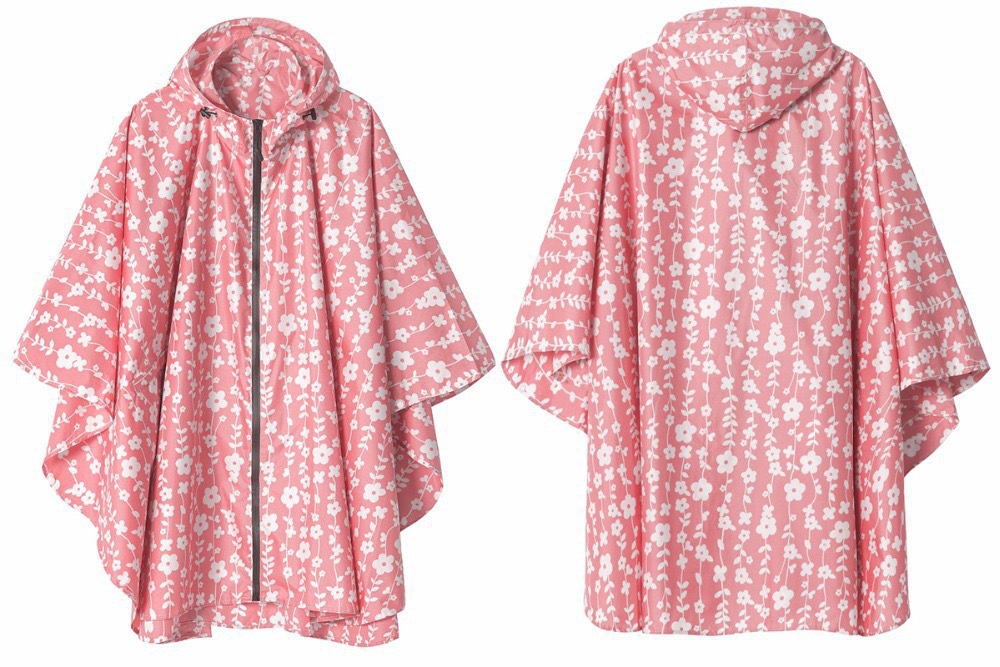 Japon ve Kore moda unisex panço yağmurluk açık bisiklet yürüyüş panço hafif baskılı fermuarlı yağmurluk panço