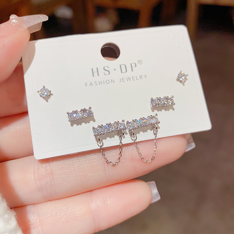 1 Set Quantity 1 Set Simple Style Shiny Geometric Copper 14K Gold Plated Drop Earrings Ear Studs