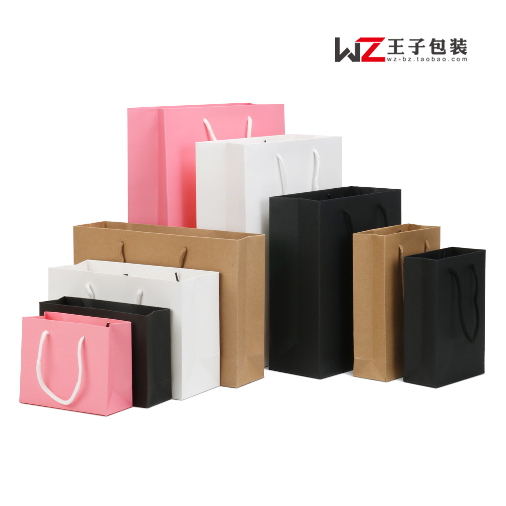 纸袋礼品袋现货牛皮手提袋服装手拎袋空白礼物袋广告袋宣传袋印刷