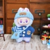Blue sweater, hat, bag