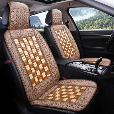 Factory Direct Supply Car Seat Cushion Summer Single-Piece Bamboo Breathable Cooling Mat Seat Cover Summer Mat Truck Seat Cushion Bamboo Mat (Seat cushion, seat cover) - new-two-color-simple-version-single-seat