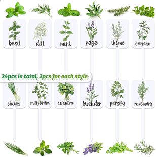 Spot Cross-Border Plant Growth Wooden Labels Carved Wood Chips Wooden Herb Plant Marking Label Plug-In