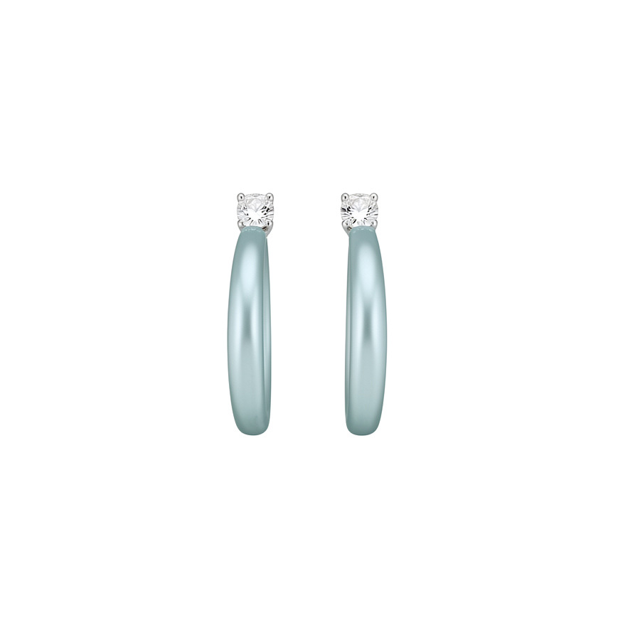 Aguja de plata de color dopamina zircón goteo de aceite en forma de C pernos de orejas temperament simple aretes ligeros de lujo alta sensación auriculares al por mayor image 6