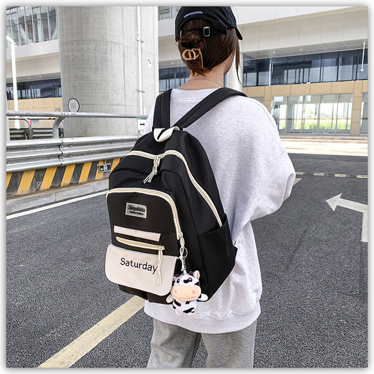 Schoolbag Female Korean High School Student Multi-layer Large-capacity Backpack Grade Five, Grade Six Junior High School Student Versatile Ins Backpack display picture 28