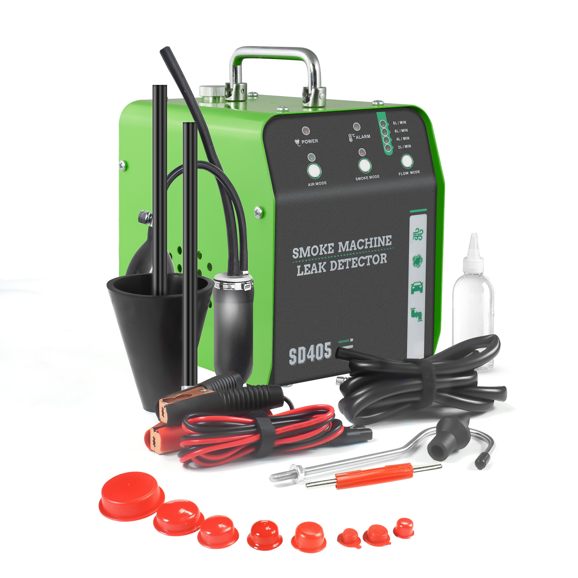 Detector de fugas de humo del automóvil, circuito de aceite del motor, tubería de escape, inspección de fugas de reparación de automóviles, falla de admisión, máquina de humo de fuga lateral