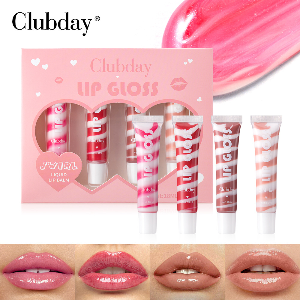 Clubday's new spiral Fine Sparkling Moisturizing Lip Gloss, an export tube nude moisturizing colored lip oil undefined