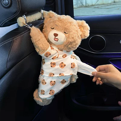 Car-mounted tissue box, cute bear Car tissue box/set
