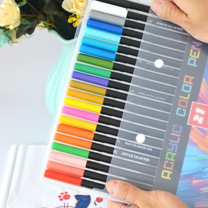 Transfronterizos para gran capacidad de acrílico rápido secado marca pincel impermeable para niños graffiti pincel de pintura DIY pincel de pintura al por mayor