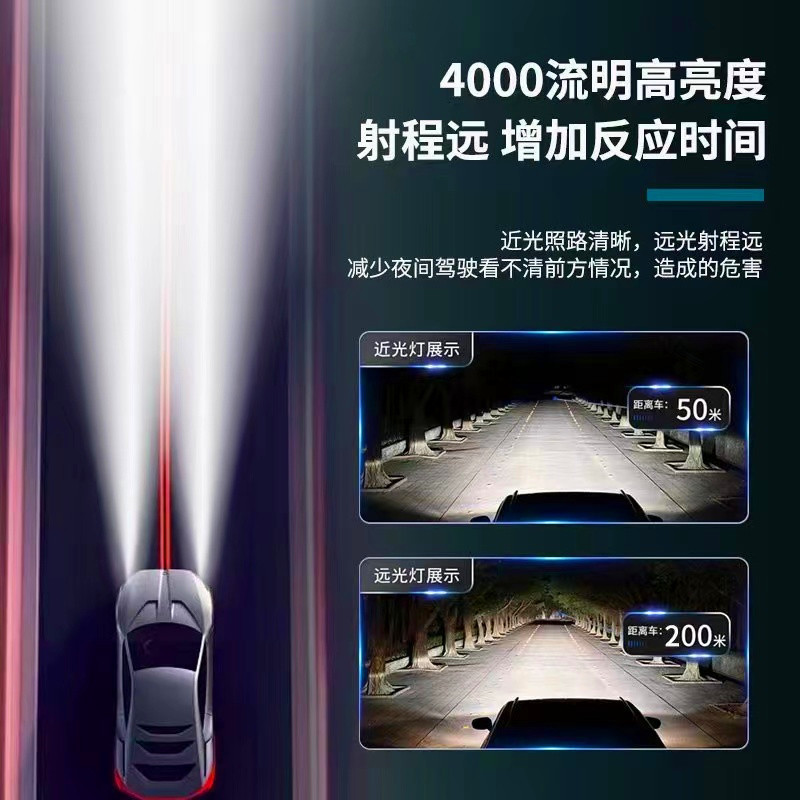 M8A doble lente de luz LED 40W lejos y cerca del automóvil y motocicleta universal