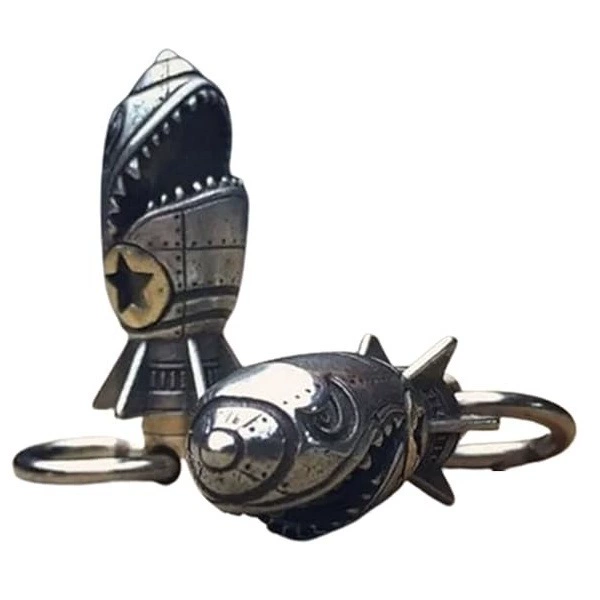 Трансграничный новый продукт Брелок Shark Rocket Bomb Креативный брелок Shark Rocket/Skeleton