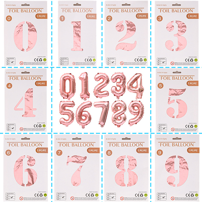 32 pulgadas Tarjeta de papel digital OPP globo de embalaje independiente fiesta de cumpleaños ambiente decorativo globo