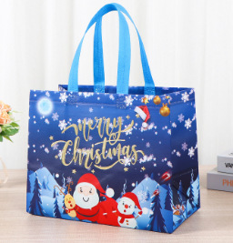 Bolso no tejido de Navidad bolso de mano logotipo personalizado gran película de dibujos animados transfronterizos alta sensación bolsa de embalaje de regalo
