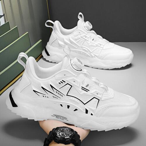 2025 Autumn New Fashion Versatile Mesh Breathable Coconut Men's Shoes with Rotating Buckle Parent-Child Sports Casual Outdoor Shoes