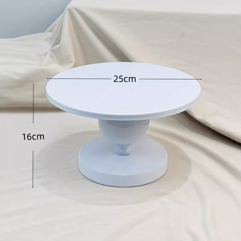 Tabla de postres de estilo blanco decoración estante de exhibición de bodas decoración estante de pastel de cumpleaños bandeja de refrigerio de hierro forjado