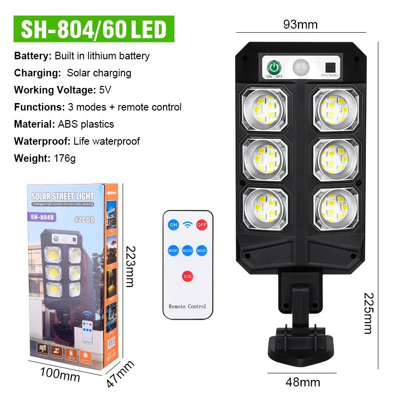 Nueva lámpara de pared solar inducción humana lámpara de camino correa de control remoto antiagua jardín exterior LED iluminación de patio