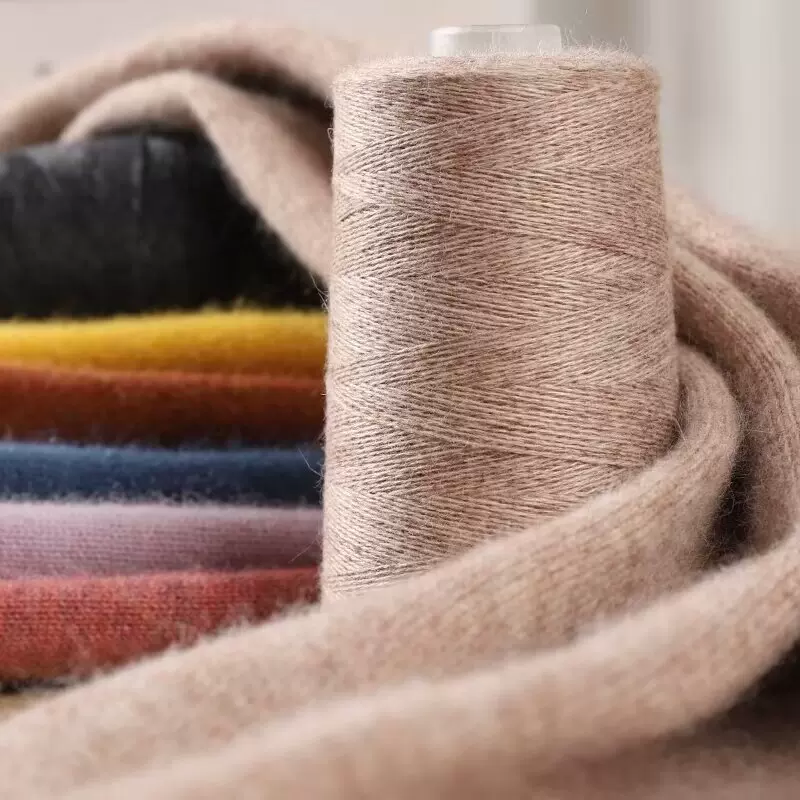手编山羊绒毛线 中细机织羊绒线两股26纱支针织编织线工厂批发