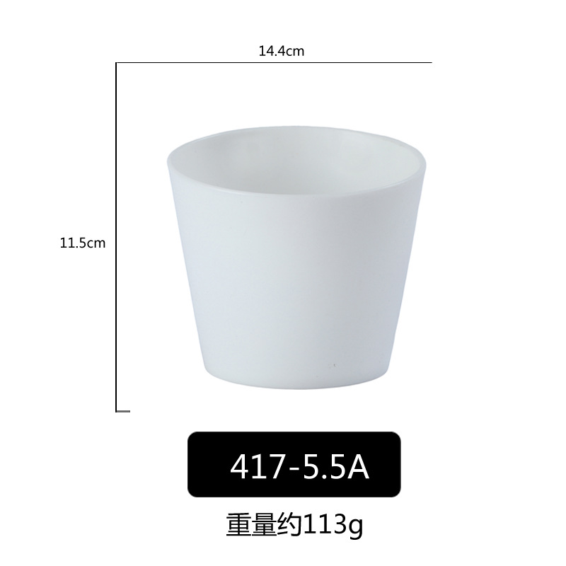 PP porcelana-como colorido oblicuo Tazón de fuente Cubo de lechuga Tazón verde vegetal cubo vegetal creativo restaurante comercial Ensalada de frutas Tazón