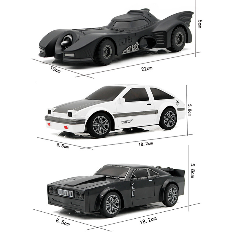 Cross-border children's four-way electric remote control car simulation sports car racing model with light educational birthday gift