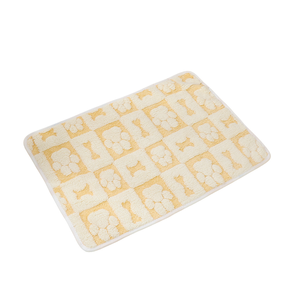 Mantas para mascotas otoño e invierno almohadillas cálidas para perreras de lana de coral manta de doble cara manta súper suave y lavable a máquina manta para perros y gatos de cuatro estaciones