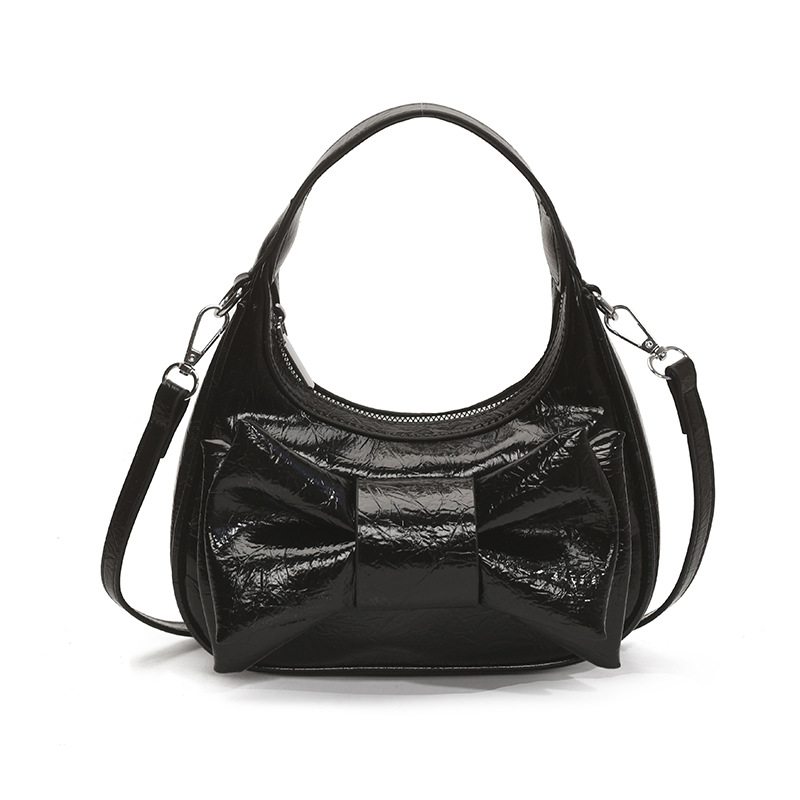 Bolso de moda coreano 2025 verano nuevo bolso femenino de alta calidad textura bolso de hombro lindo lazo bolso de mensajero