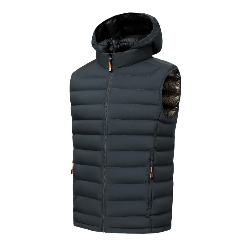 2025 chaleco de algodón de costillas otoño y invierno caliente grafeno sin mangas palpitación clip de algodón comercio exterior transfronterizo al por mayor