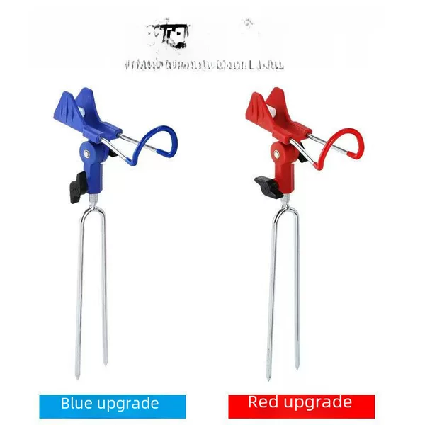Fishing Rod Holder with Ground Stake, Stainless Steel Reinforced Fishing Box Mount, Fishing Stand for Hand Rod and Sea Rod, Dual-Use Simple Rod Holder