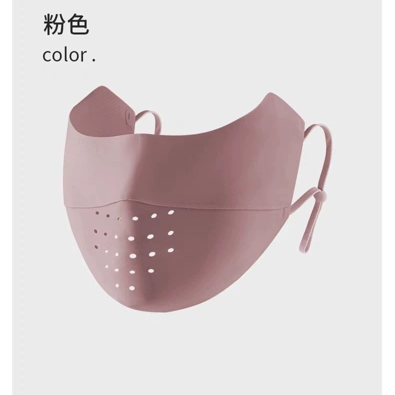 Летняя новая стильная бесшовная солнцезащитная маска, трехмерная защита глаз из ледяного шелка, высокая эластичность, похудение лица, защита от ультрафиолета, высокий внешний вид