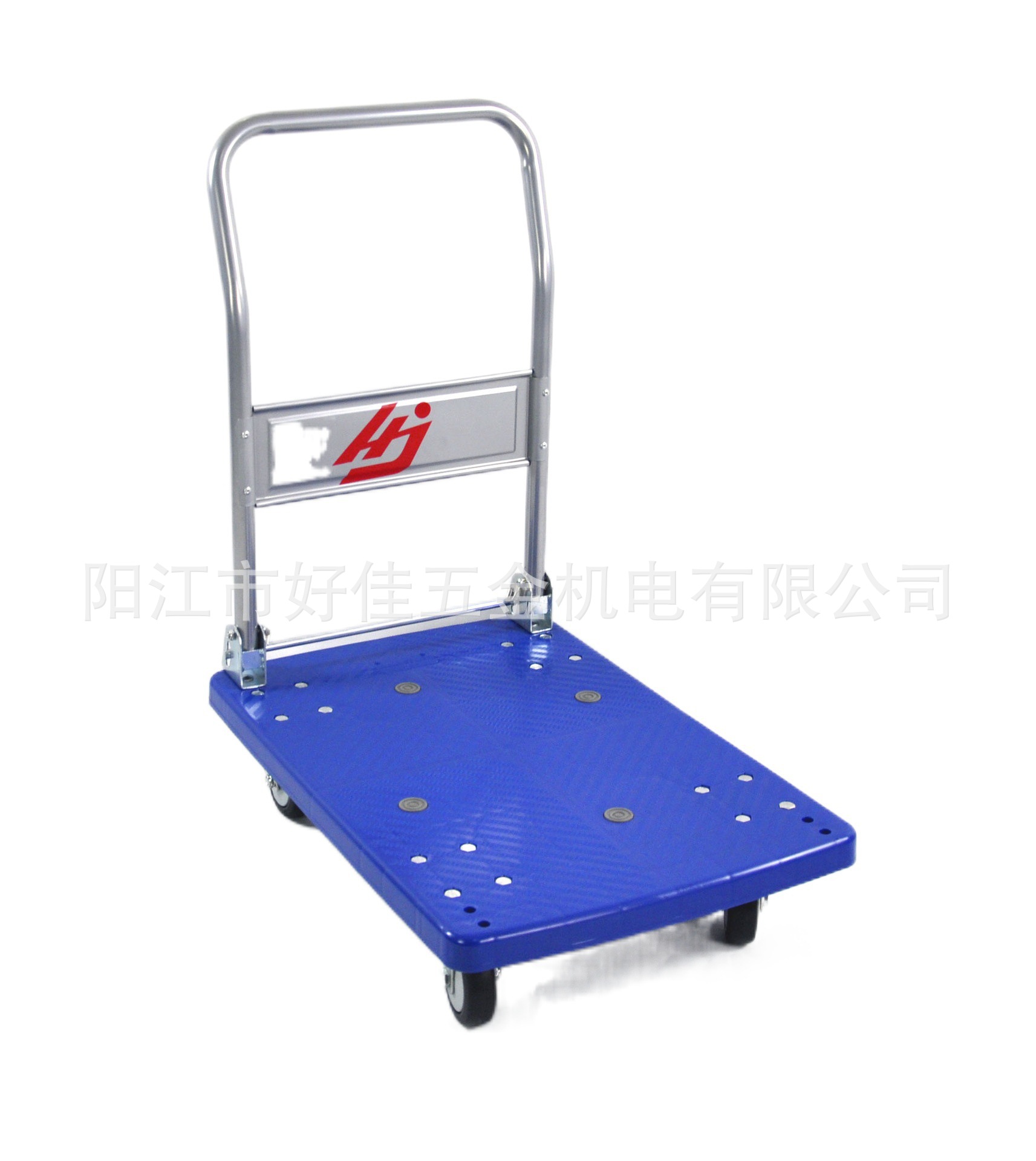 源头工厂直供150公斤静音塑钢平板手推车行李车