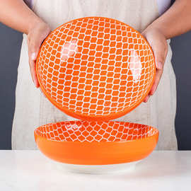 RP4T批发新款10英寸超大碗家用陶瓷水煮鱼碗剁椒鱼头盆大号汤碗酸