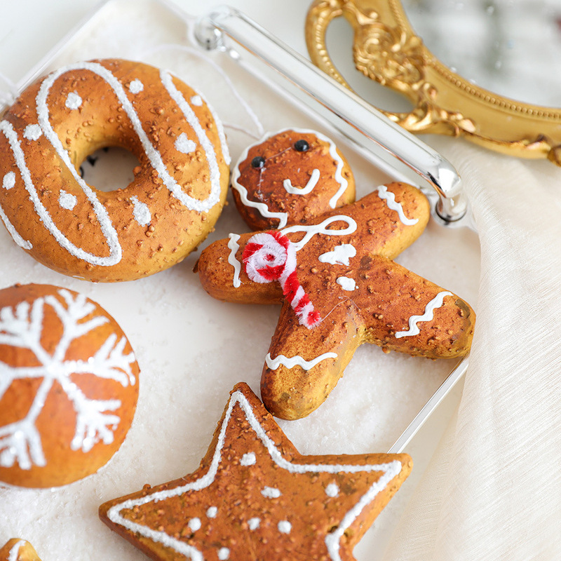 クリスマス装飾ビスケット人ストラップ姜パイ人雪花ドーナツ泡ストラップクリスマスツリー装飾家庭ストラップ|undefined