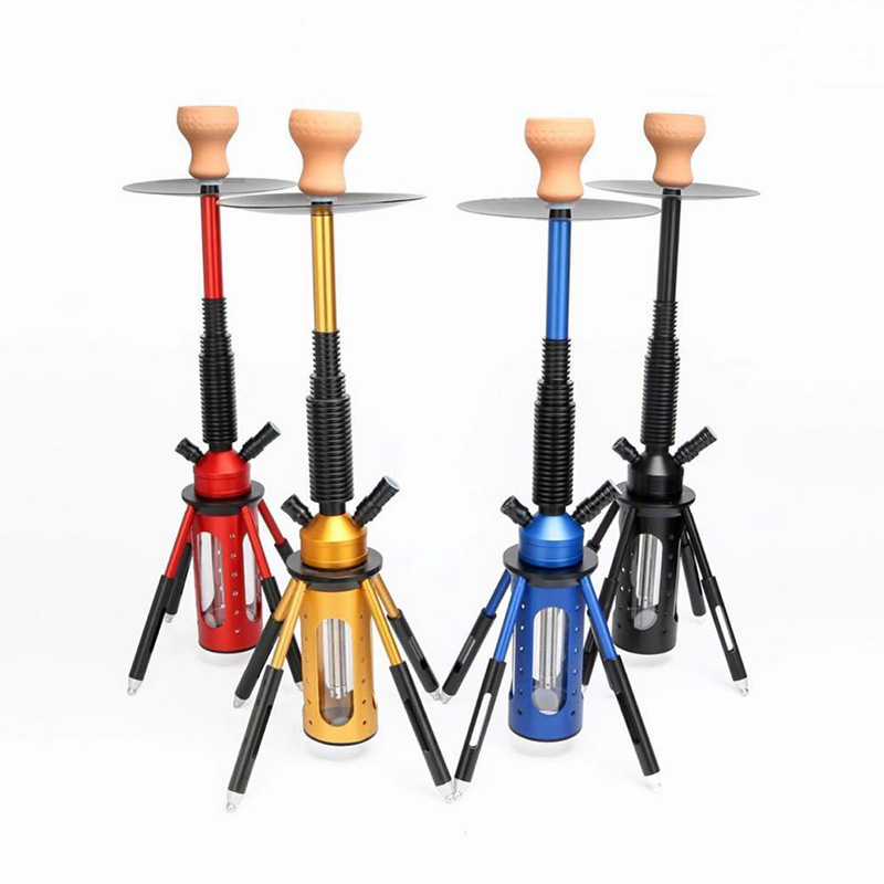 2026 Hot Selling Wholesale Arabic Luxury Hookah Set Lounge Family Aluminum Rocket Hookah Hooksha