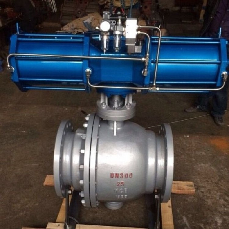 Q647F-16P 气动固定式球阀 燃气天然气不锈钢法兰防爆快速切断阀