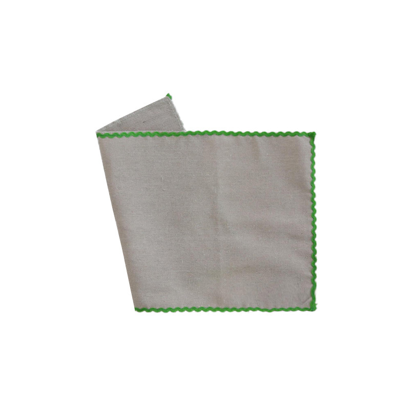 Almohadilla de tela de lino y algodón americano, mantel occidental, simple, rectangular, creativo, mantel de servilleta con borde ondulado, fábrica de suministro transfronterizo