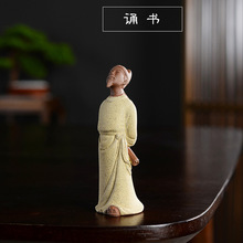 新中式盆景造景 禅意古风历史人物 创意客厅玄关装饰品陶瓷小摆件