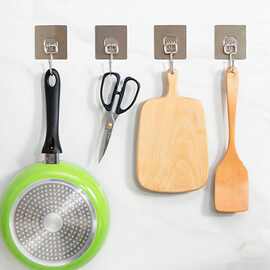 强力大号粘钩挂钩贴多功能不锈钢厨房挂钩无痕粘贴门居家日用套装