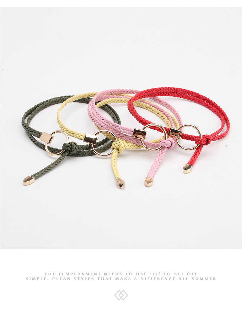  new women's thin belt, hand-woven thin belt, dress decoration, versatile casual belt_voghion.com
