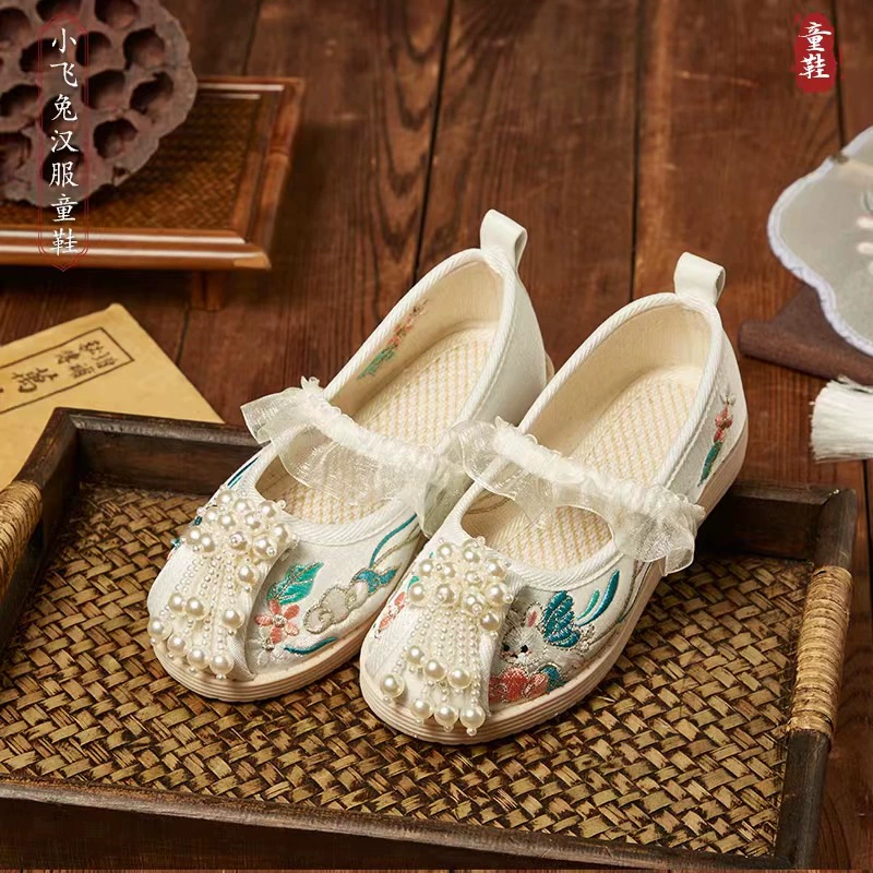 Осень детский Hanfu, обувь, китайский стиль, мягкая стелька