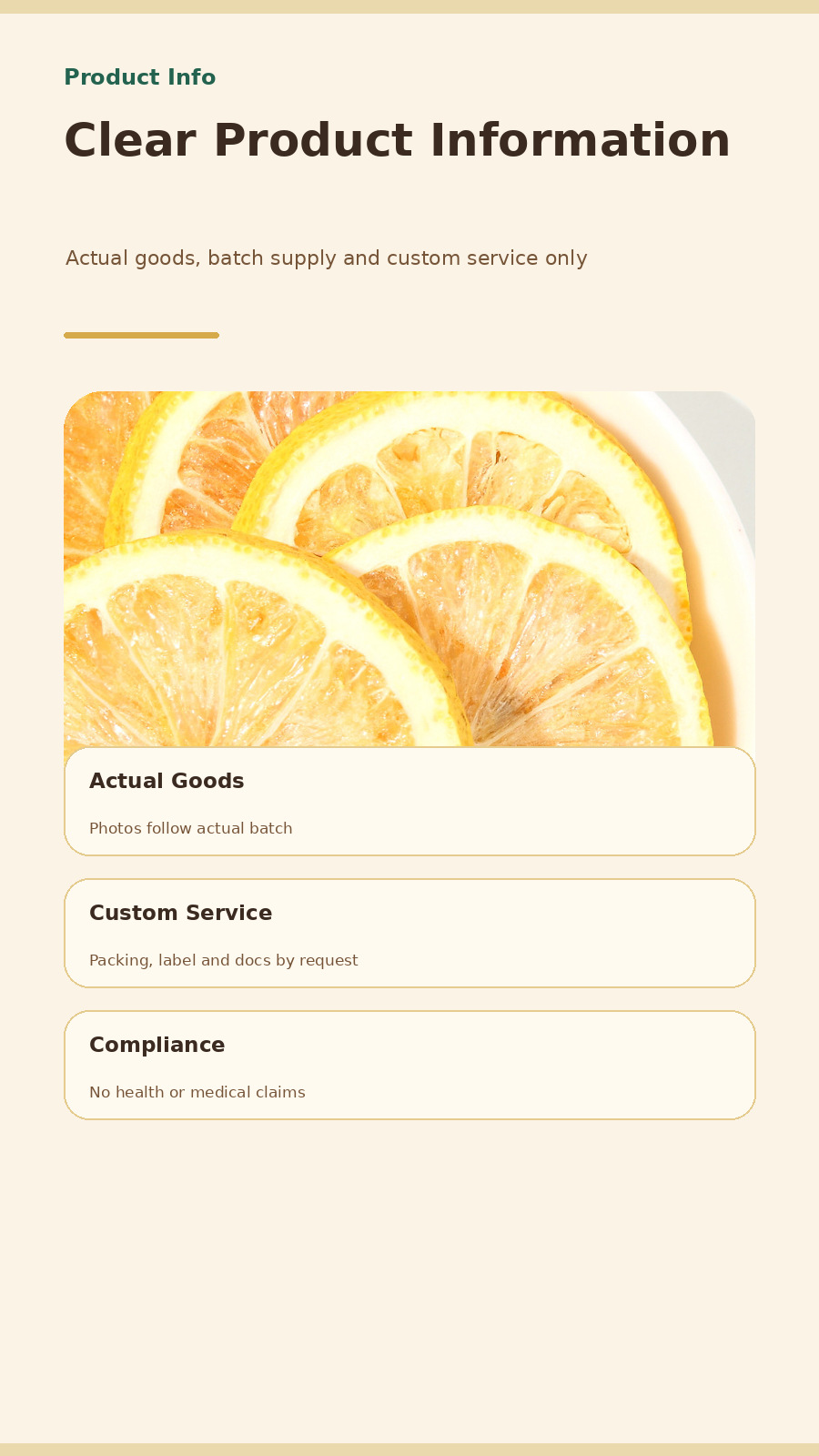 Dried Lemon Slices Herbal Infusion Ning Meng 50g Bulk Botanical Blend for Tea and Culinary Use specifications