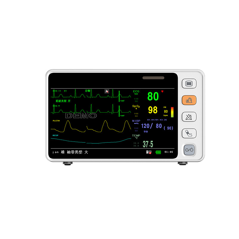 Monitores veterinarios transfronterizos Kangtai 5 pulgadas pantalla táctil ECG animal monitor multiparámetro para mascotas