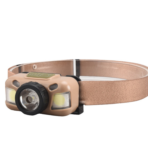 Cross-border strong light headlight LED waterproof rechargeable head-mounted fishing light outdoor camping dual light source induction small miner's lamp