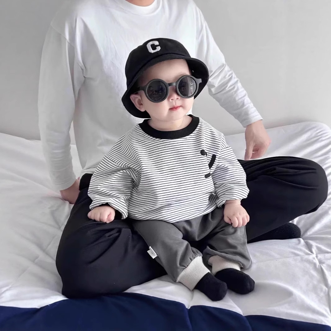 Baby Class a T-Shirt Pants Set Summer 2025 New Cartoon Pure Cotton Summer Outfit Baby Thin Versatile Two-Piece Set