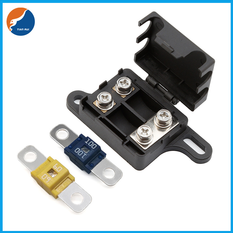 小号插栓式保险丝座车用保险丝盒黑色防火阻燃midi汽车保险丝座