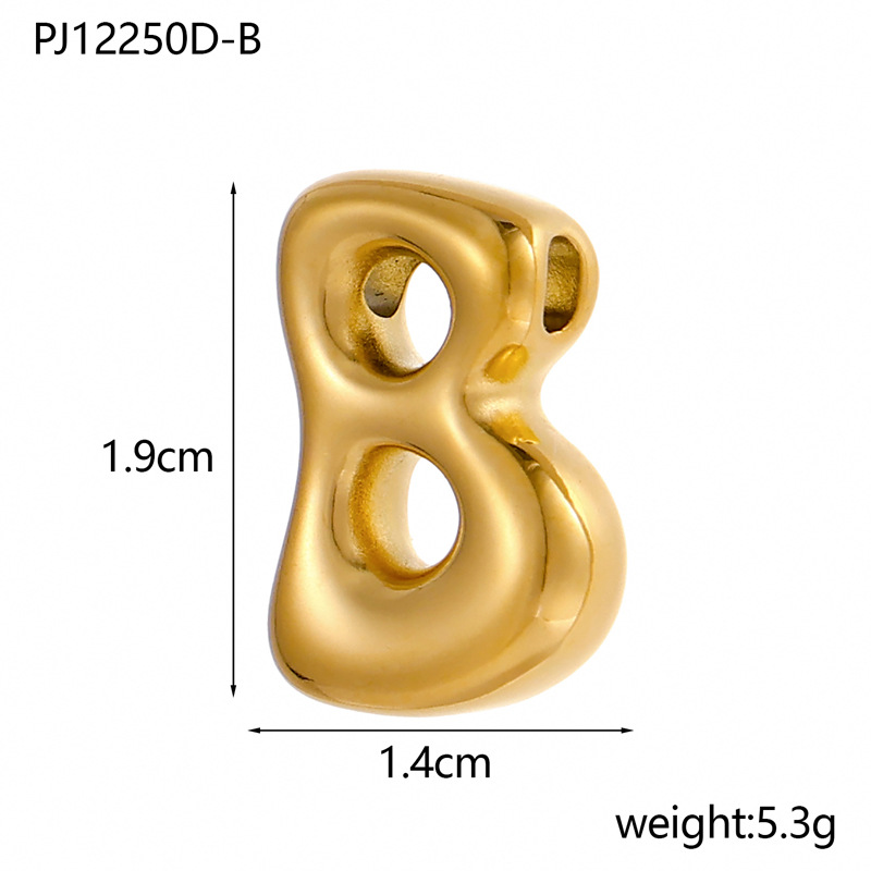 6g Weight Pendant Jewelry Making Type DIY Ornament Accessories Classification 1 Piece Quantity 304 Stainless Steel Material Letter Pattern All Seasons Season Plating Design Classic Style Style 1 Piece 304 Stainless Steel Letter Pendant DIY Ornament Accessories 3